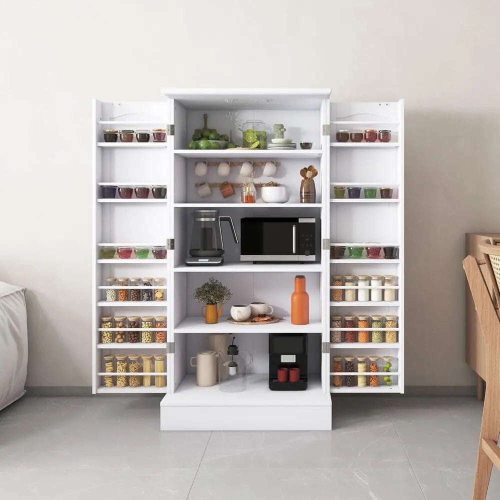 Freestanding Kitchen Pantry Cabinet with Doors