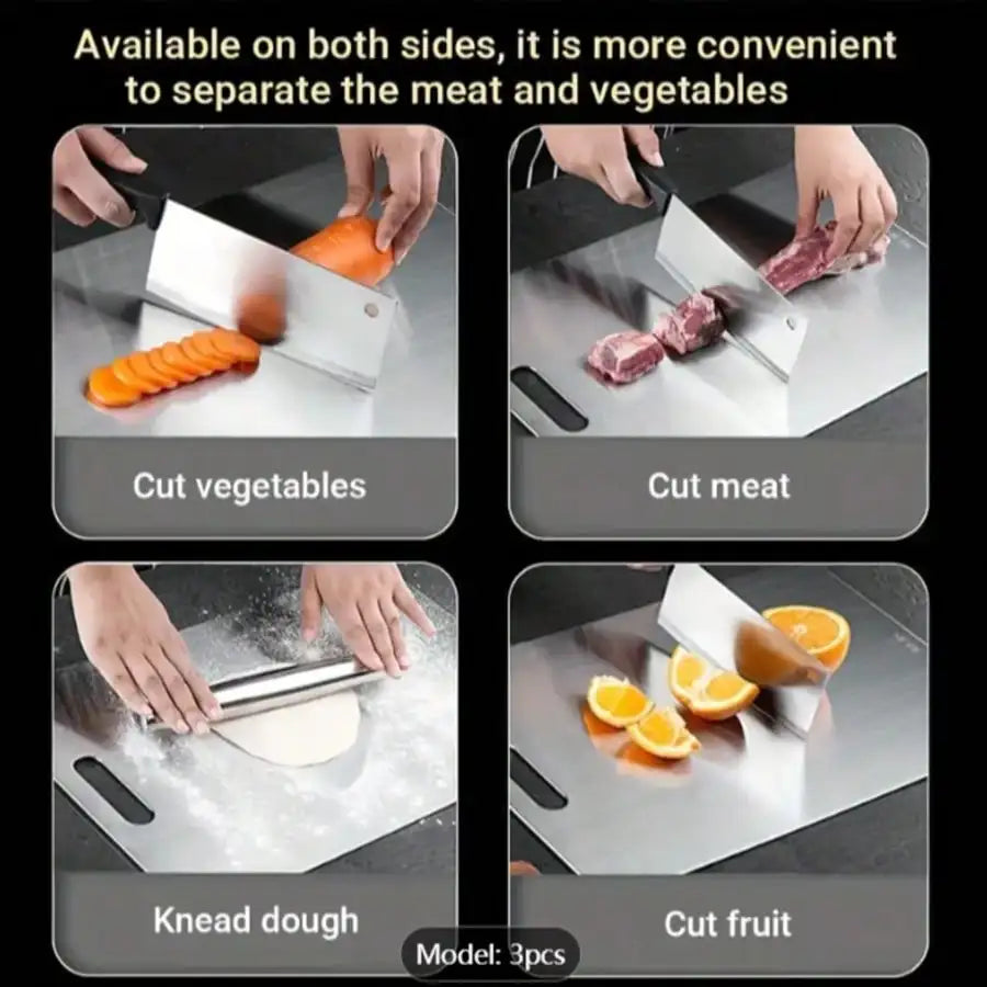3Pcs Titanium Double-Sided Cutting Boards