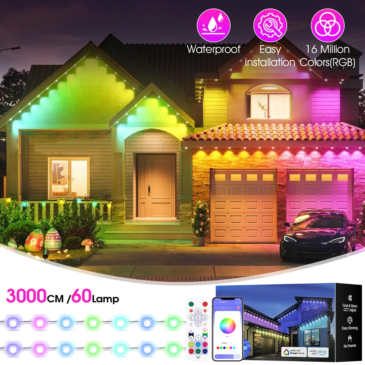 Permanent Outdoor Lights 100ft/150FT