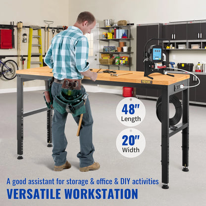 Adjustable Height Woodworking Workbench