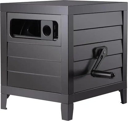Outdoor Steel Garden Hose Reel And Storage Cabinet