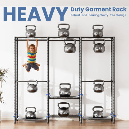 Freestanding Portable Clothes Storage Rack