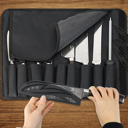 8 Piece Damascus Kitchen Knife Set