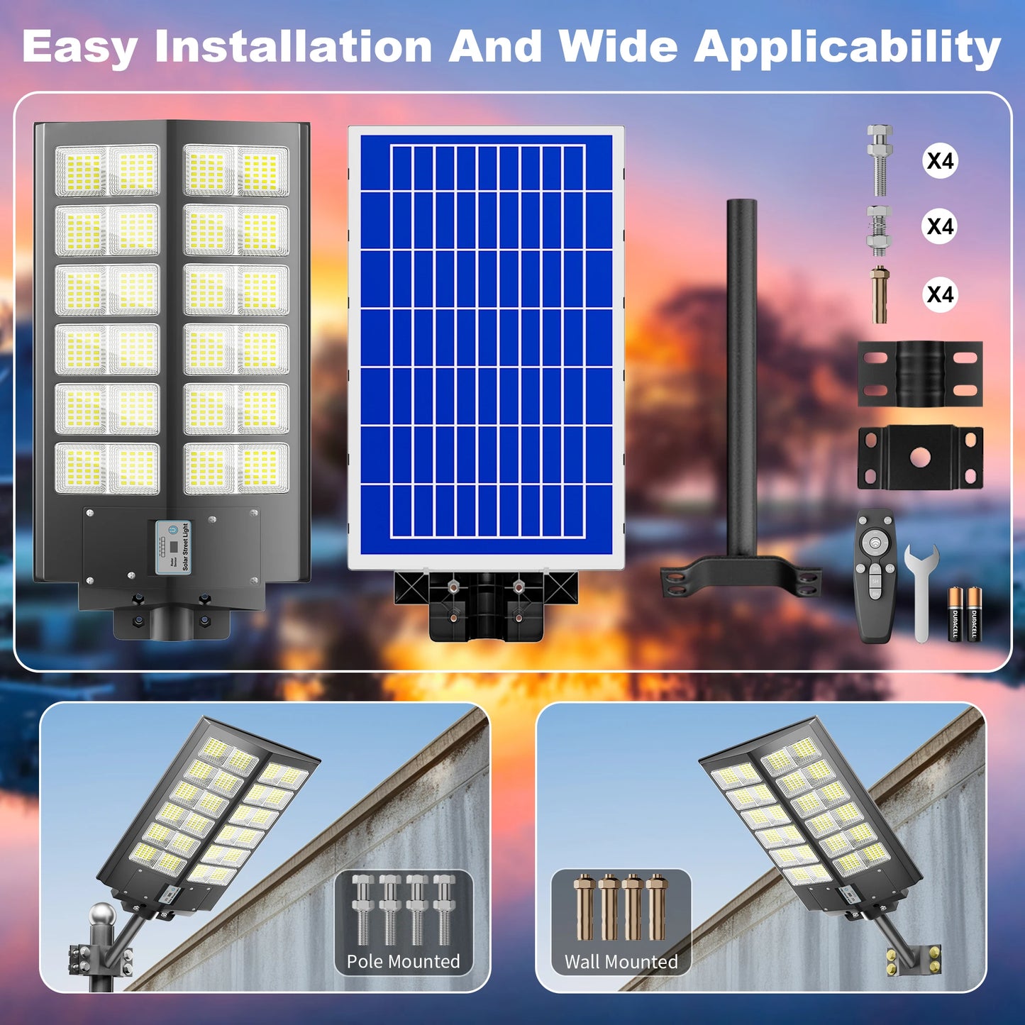 6000-Watt Waterproof Solar Street Light