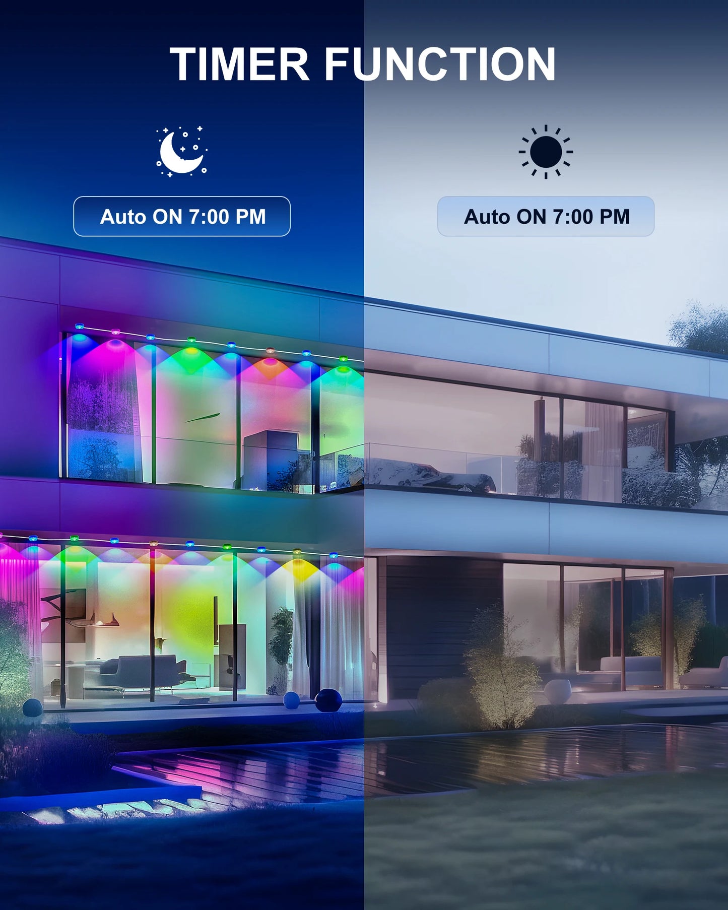 Permanent Outdoor Lights 100ft/150FT
