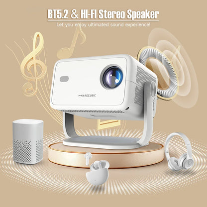 Magcubic Projector 4K Native 1080P Portable Home Cinema