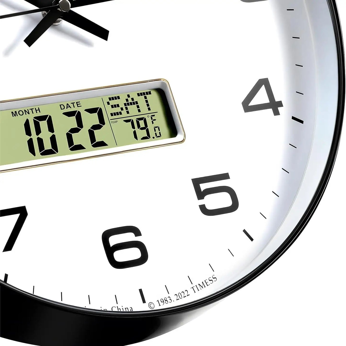 Calendar Wall Clock,  3 Sizes 4 Colors