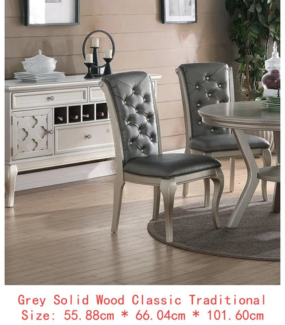 7pc Rect. Glass Dining Table Set