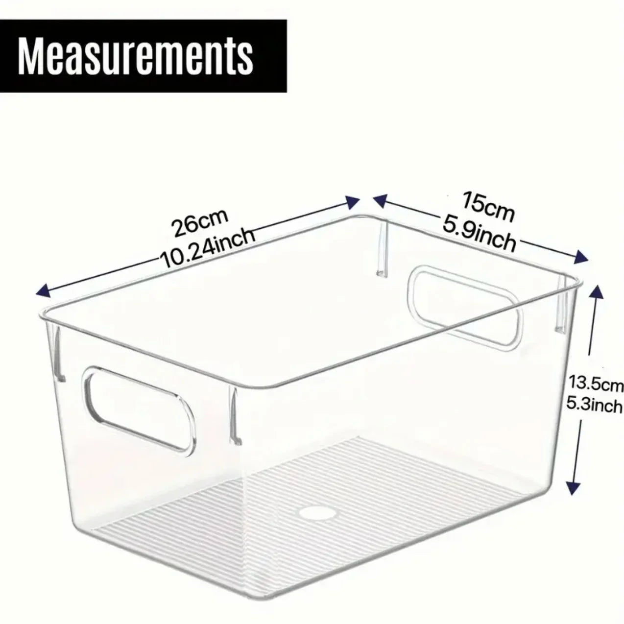4 Pack Clear Plastic Storage Bins