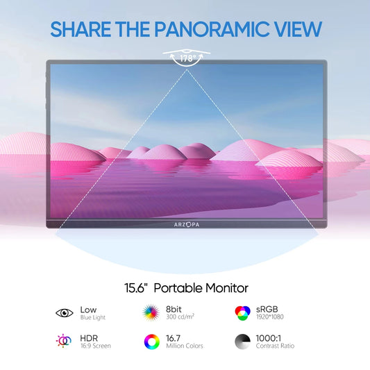 15.6 inch Portable Monitor External Second Screen