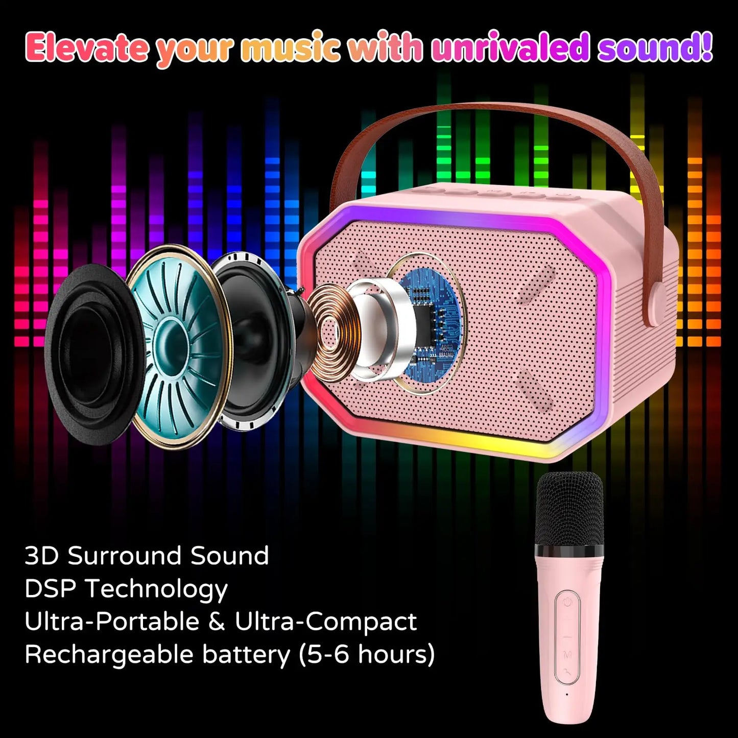 Portable Mini Karaoke Machine for Kids