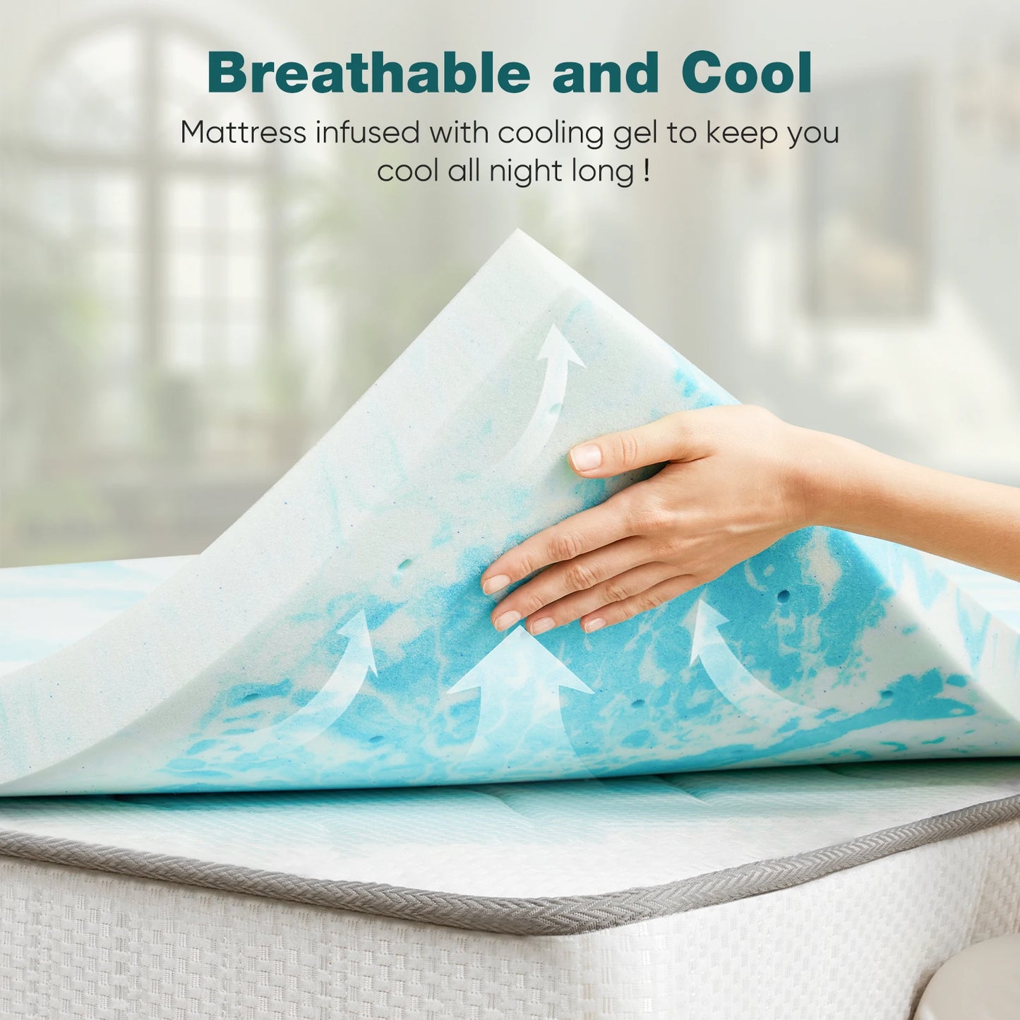 2-3 Inch Gel Memory Foam Mattress Topper