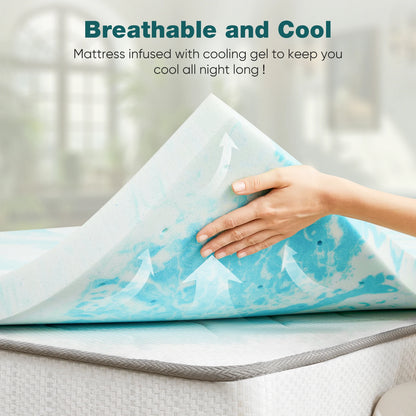 2-3 Inch Gel Memory Foam Mattress Topper