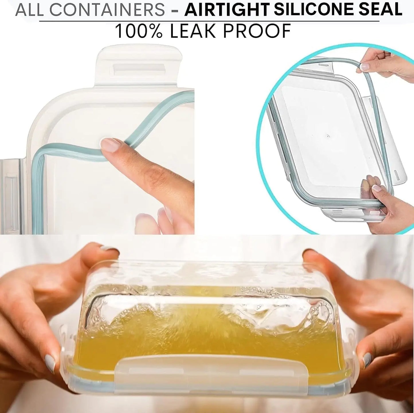 16-Piece Glass Meal Prep Containers