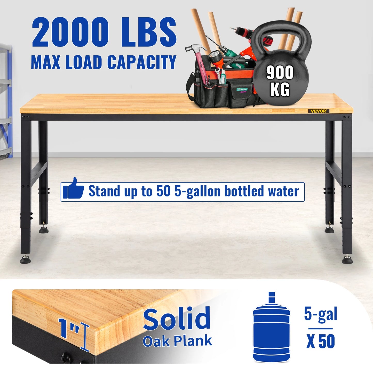 Adjustable Height Woodworking Workbench