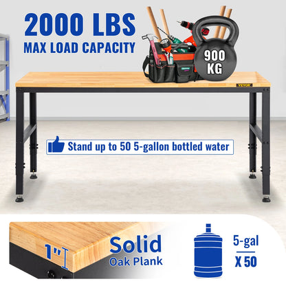 Adjustable Height Woodworking Workbench