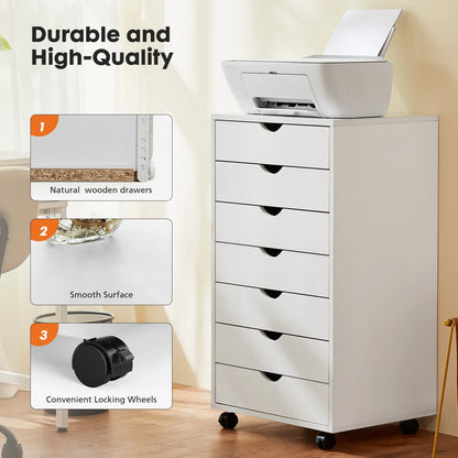 7 Drawer Rolling Dresser