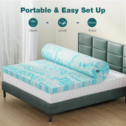 2-3 Inch Gel Memory Foam Mattress Topper
