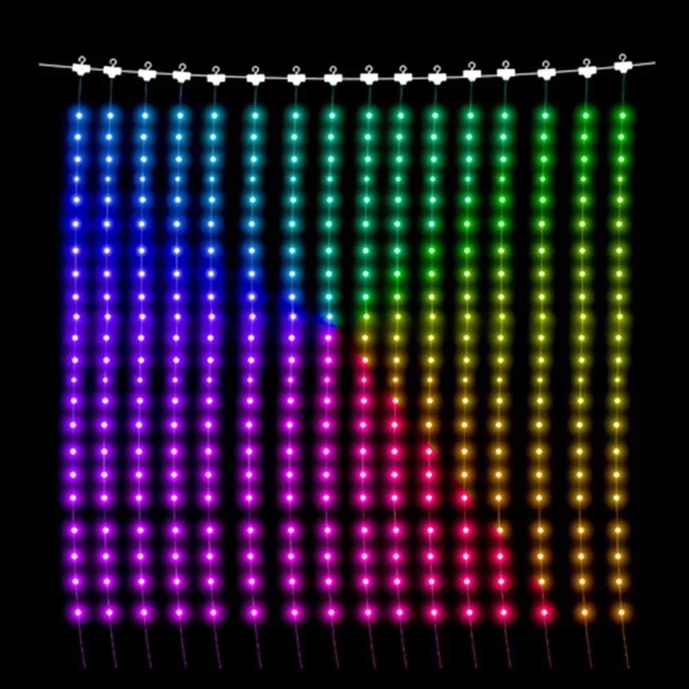 LED Smart Curtain Lights with Music App Controls