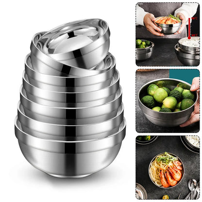 Double Layer Insulated Stainless Steel Bowls