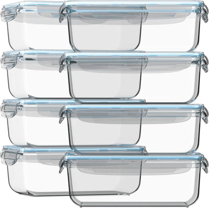 16-Piece Glass Meal Prep Containers