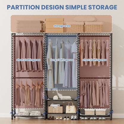 Freestanding Portable Clothes Storage Rack