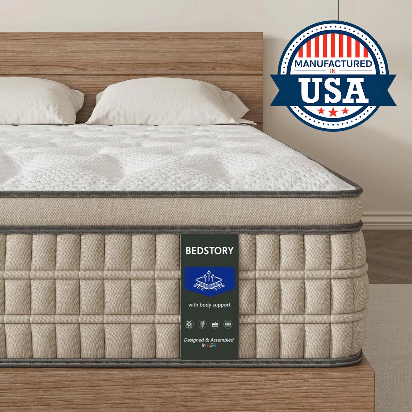 12 Inch Full/King Gel Memory Foam Mattress