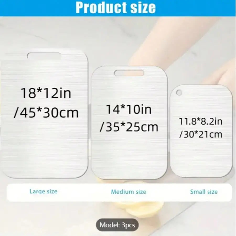3Pcs Titanium Double-Sided Cutting Boards