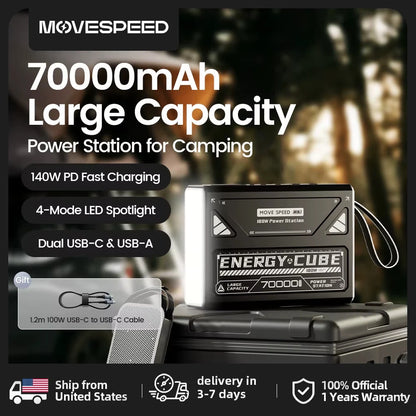 LED Camping Lantern With 70000mAh Large Capacity Battery