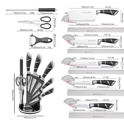 8 Piece Stainless Steel Kitchen Knife Set