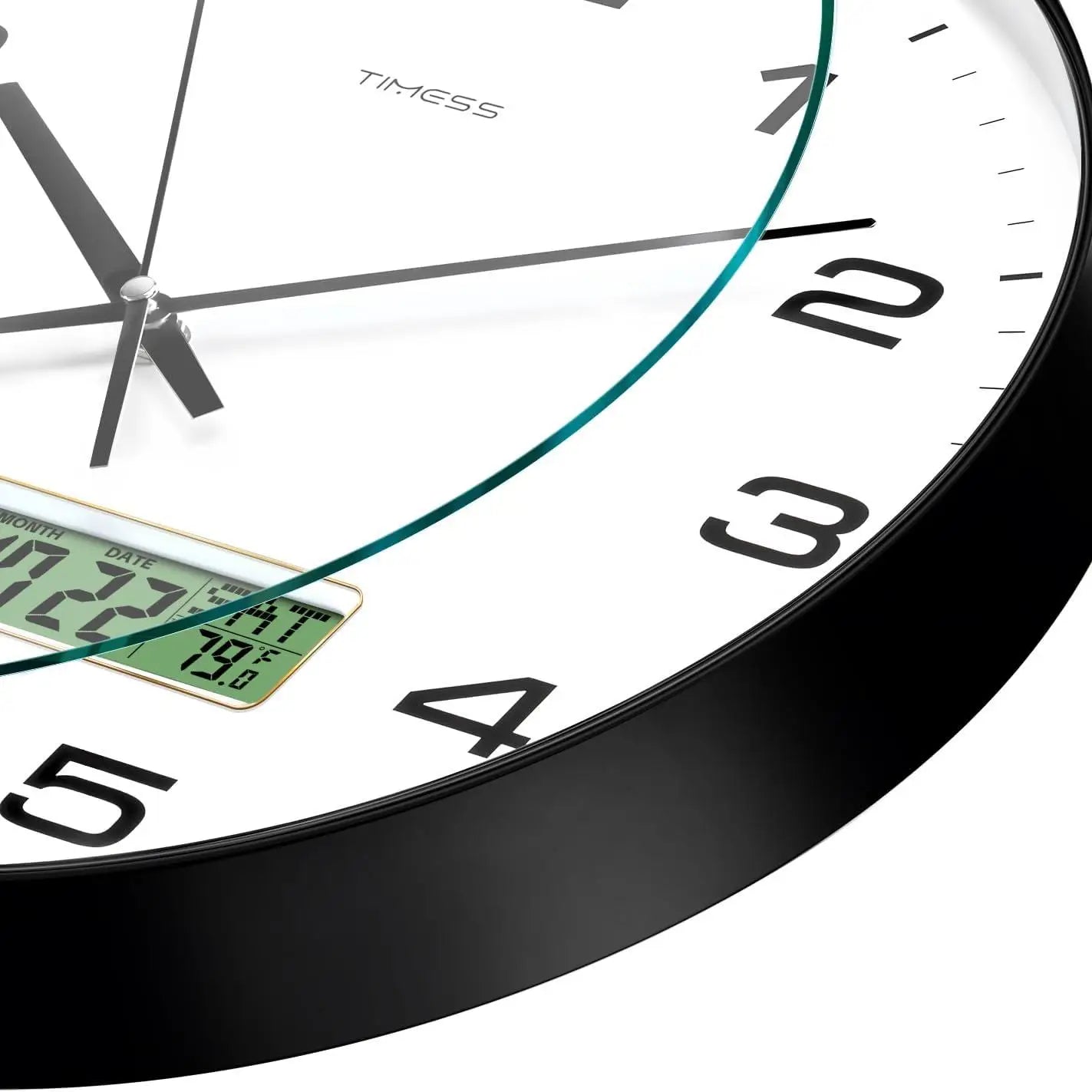 Calendar Wall Clock,  3 Sizes 4 Colors