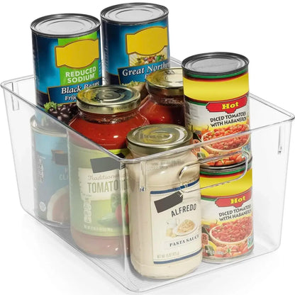 4 Pack Clear Plastic Storage Bins
