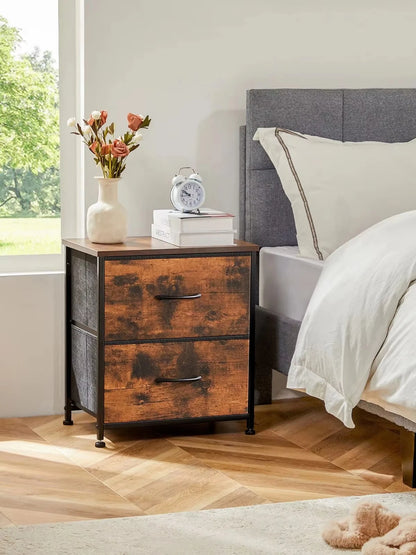 Two Drawer Nightstand Table For Bedroom