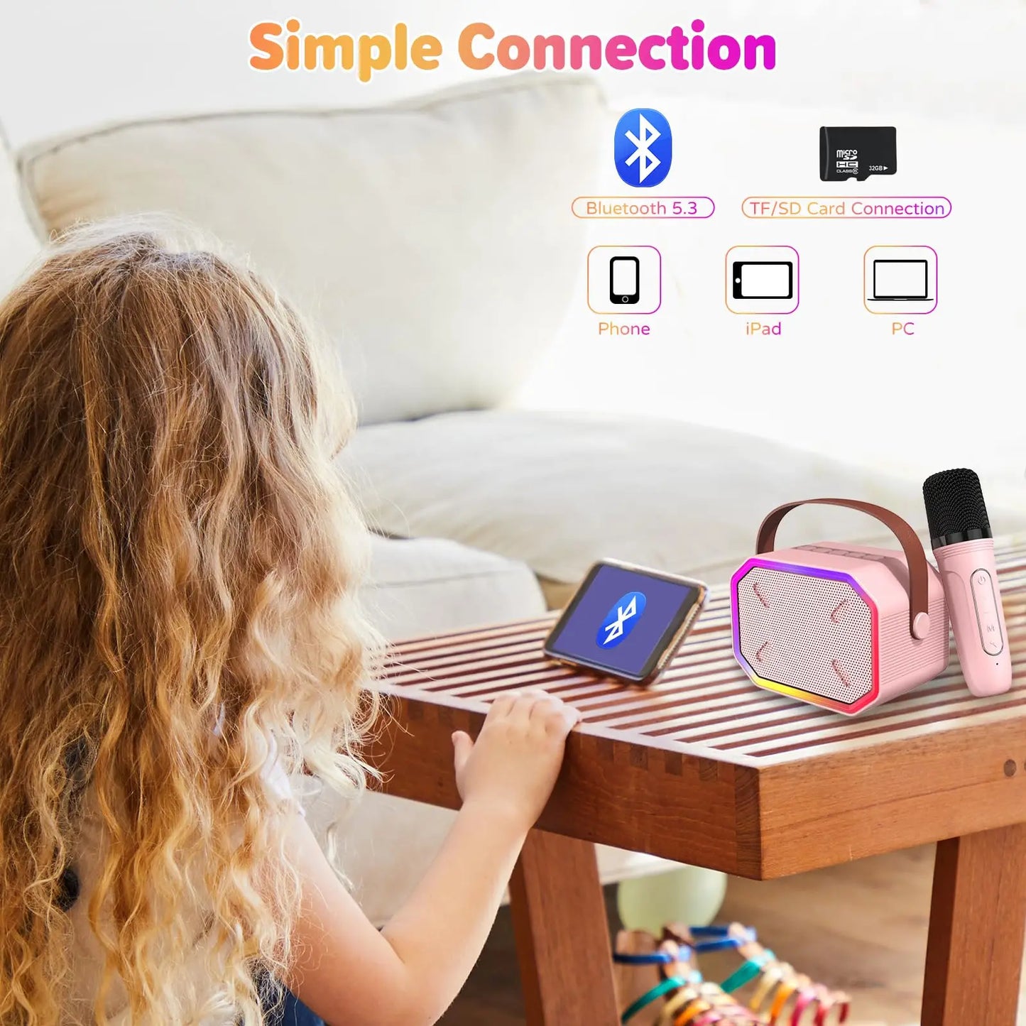 Portable Mini Karaoke Machine for Kids