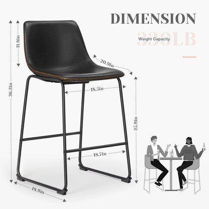 Counter Height Leather Bar Stools