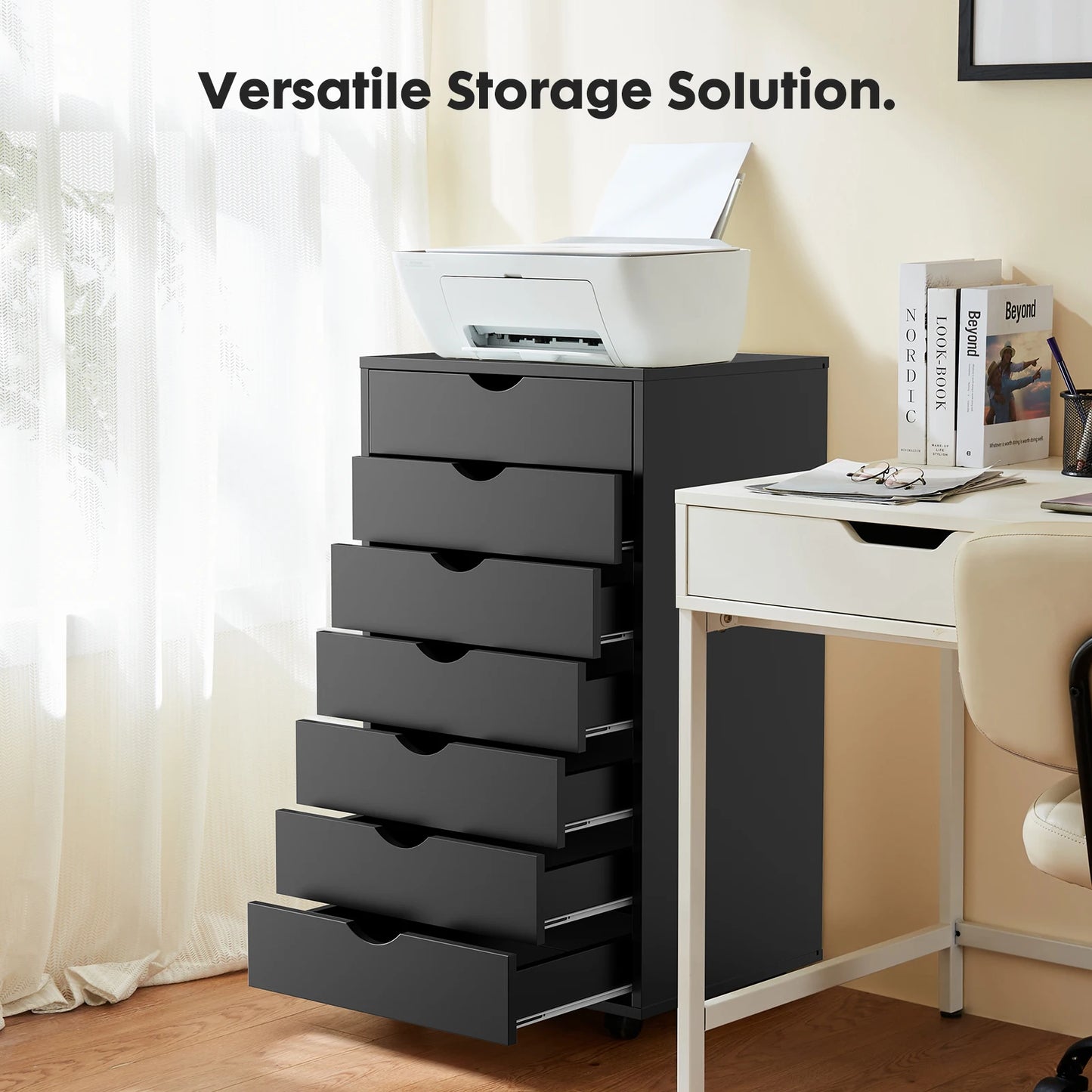 7 Drawer Rolling Dresser