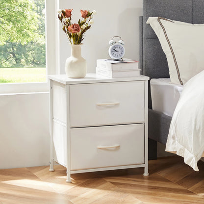 Two Drawer Nightstand Table For Bedroom