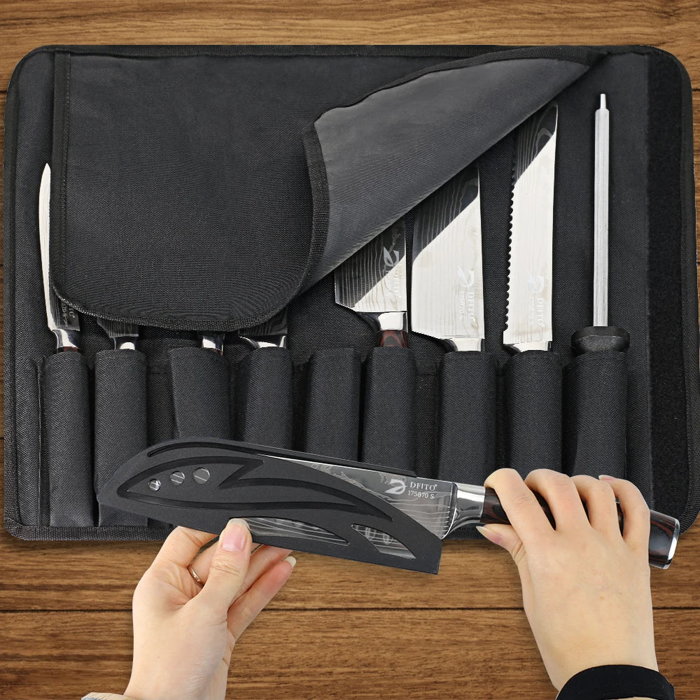 9 Piece Stainless Kitchen Knife Set