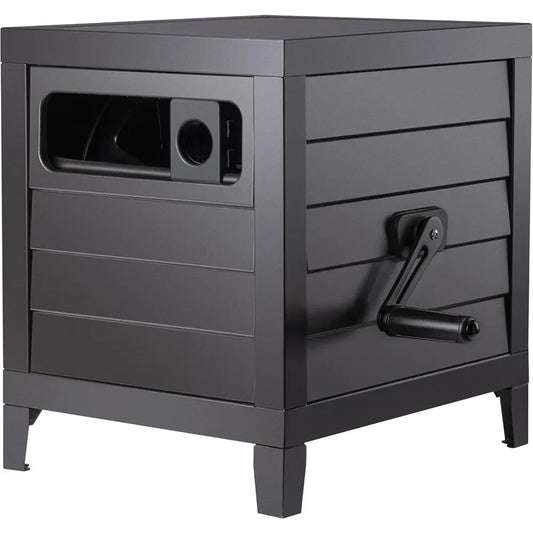Outdoor Steel Garden Hose Reel And Storage Cabinet