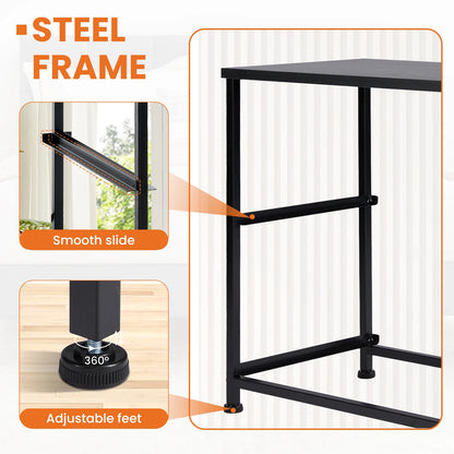 Two Drawer Nightstand Table For Bedroom