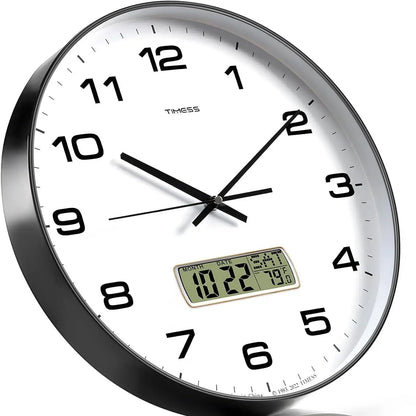Calendar Wall Clock,  3 Sizes 4 Colors