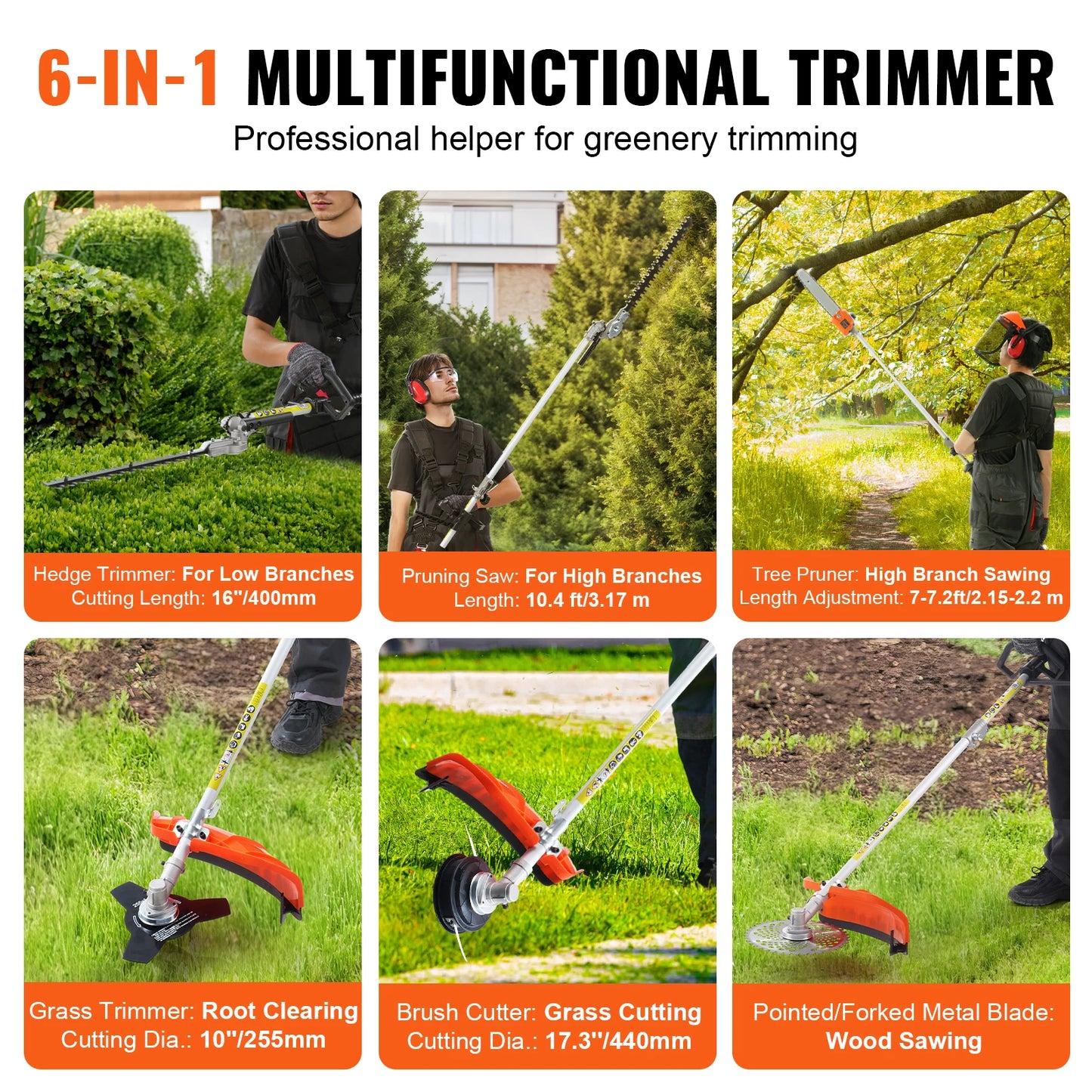6-in-1 Multi Functional Outdoor Trimming Tools