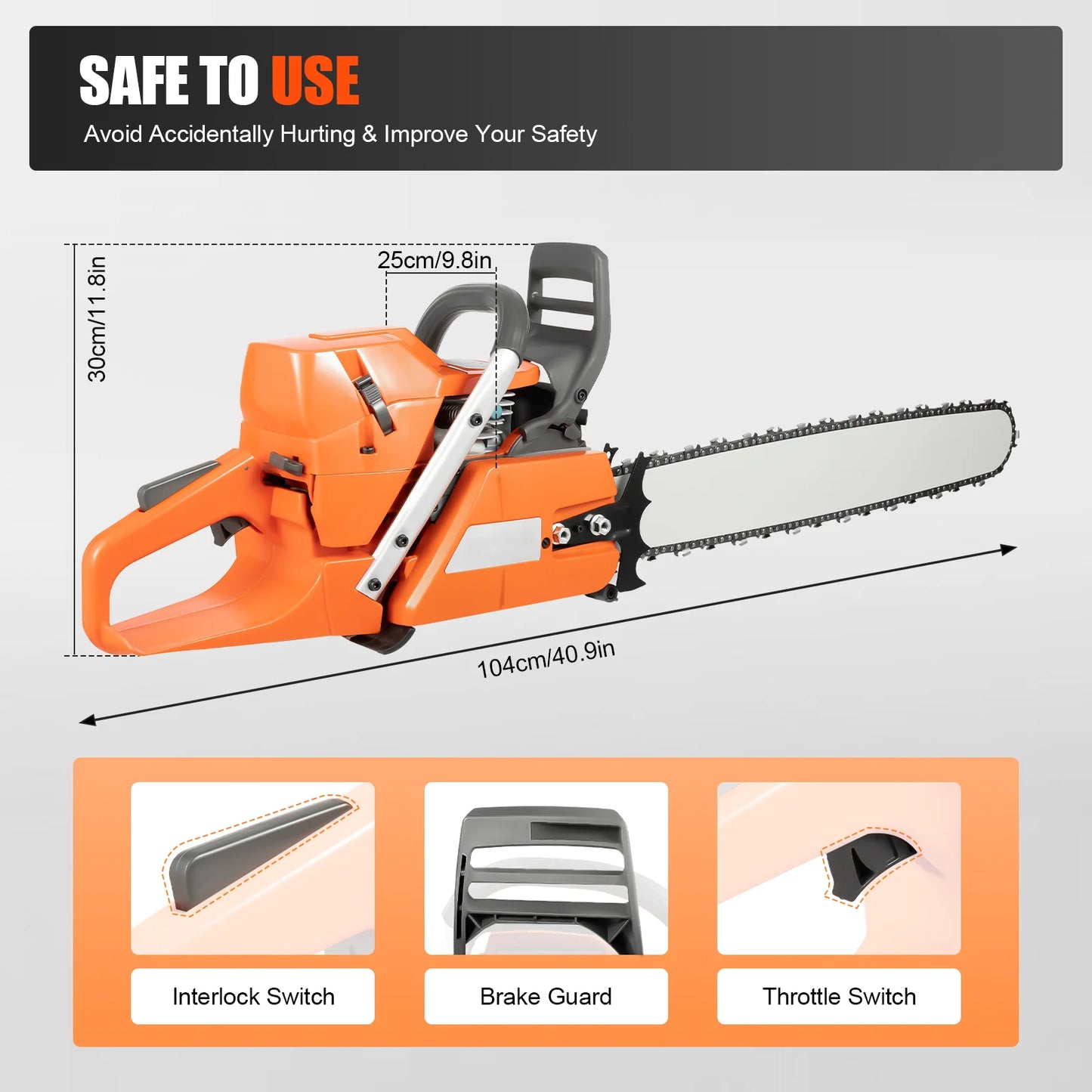 24 inch Gasoline Powered Chain Saw