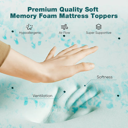 2-3 Inch Gel Memory Foam Mattress Topper