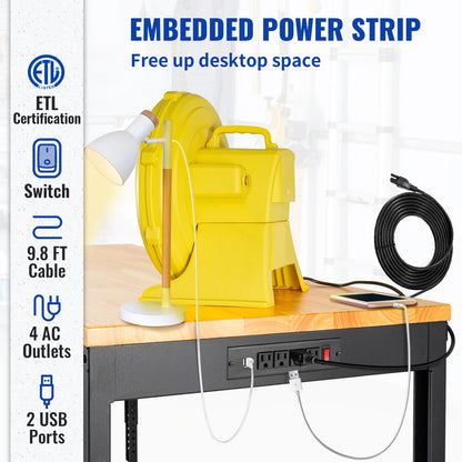 Adjustable Height Woodworking Workbench