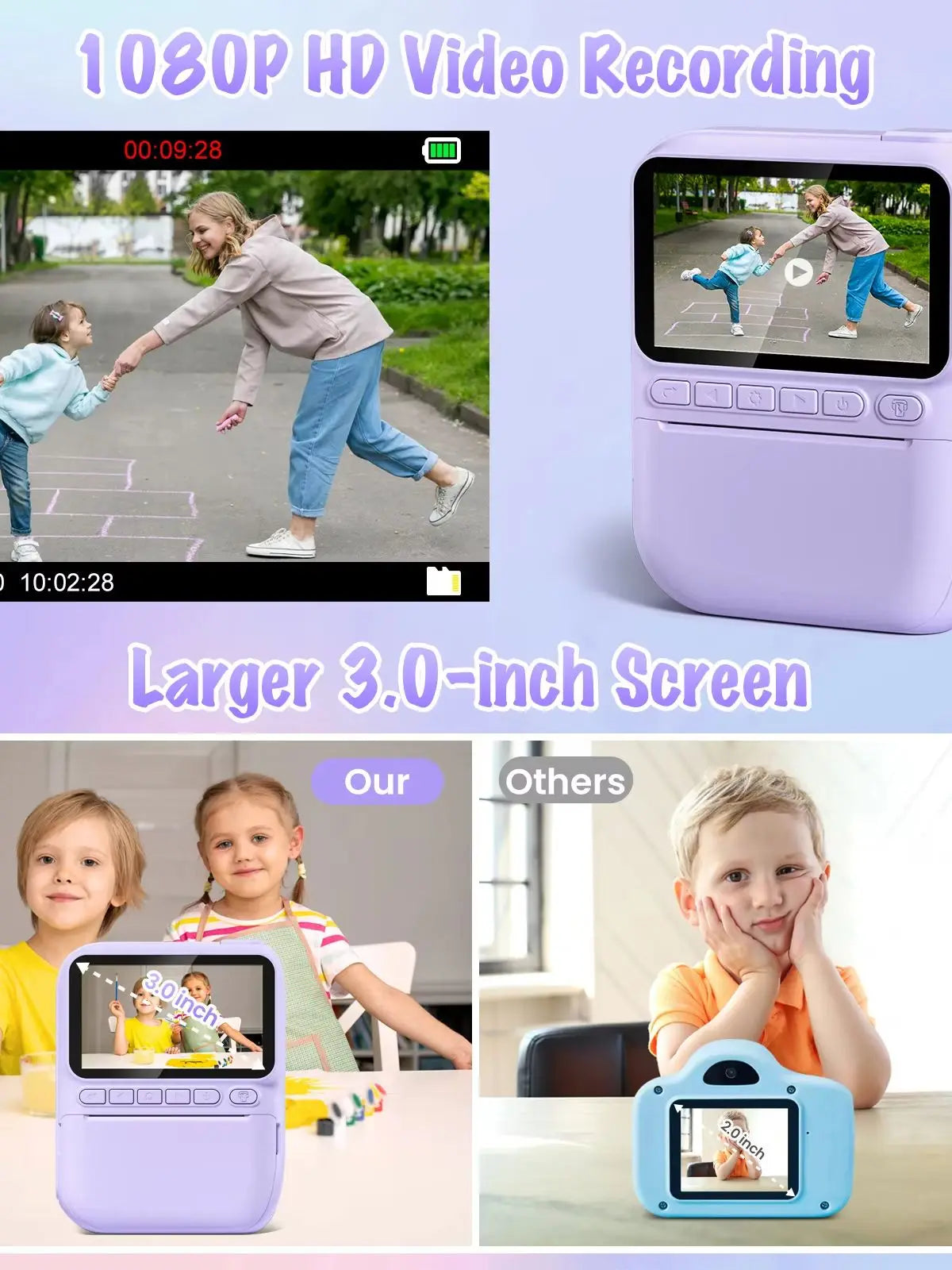 Kids Portable Digital Instant Print Camera