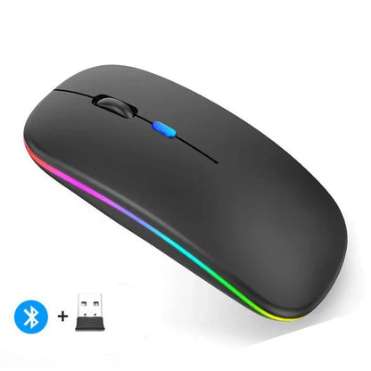 Rechargeable Wireless Mouse Bluetooth-compatible 2.4GHz