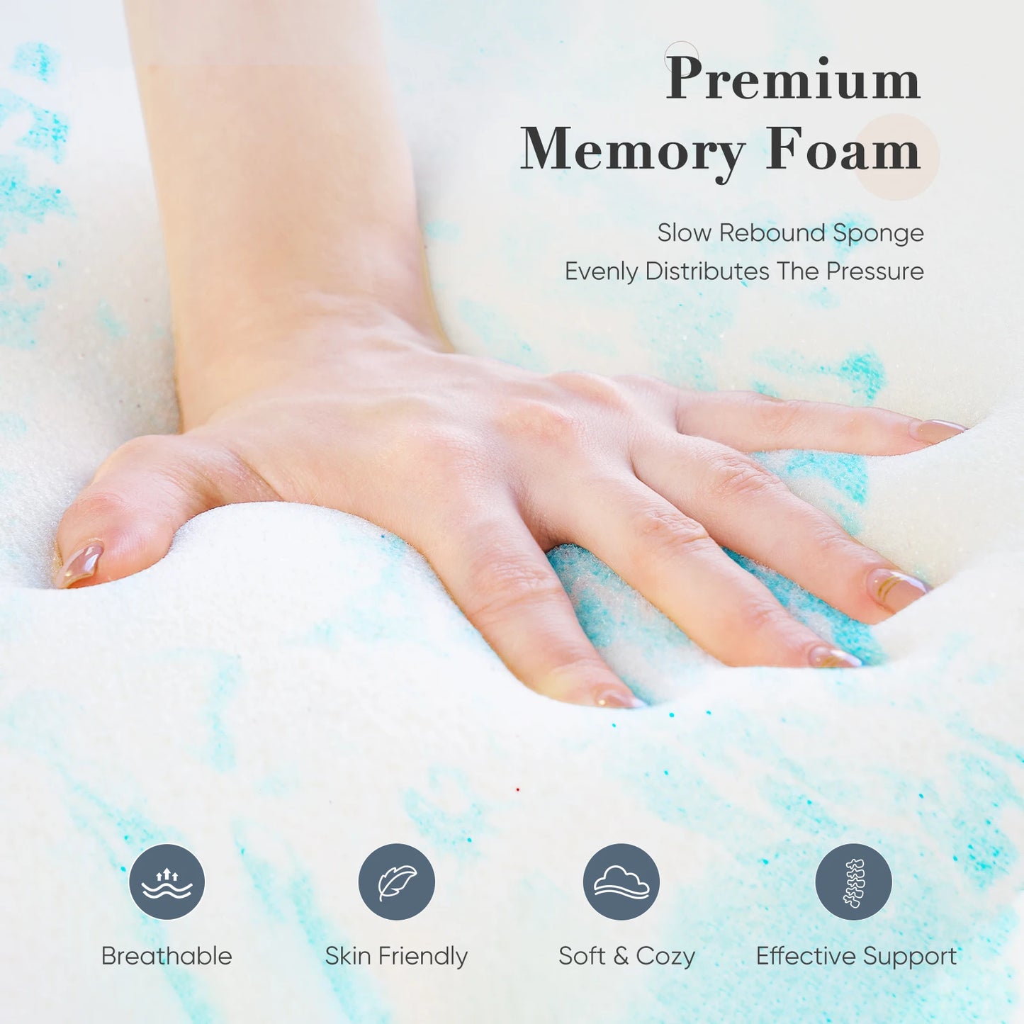 2-3 Inch Gel Memory Foam Mattress Topper