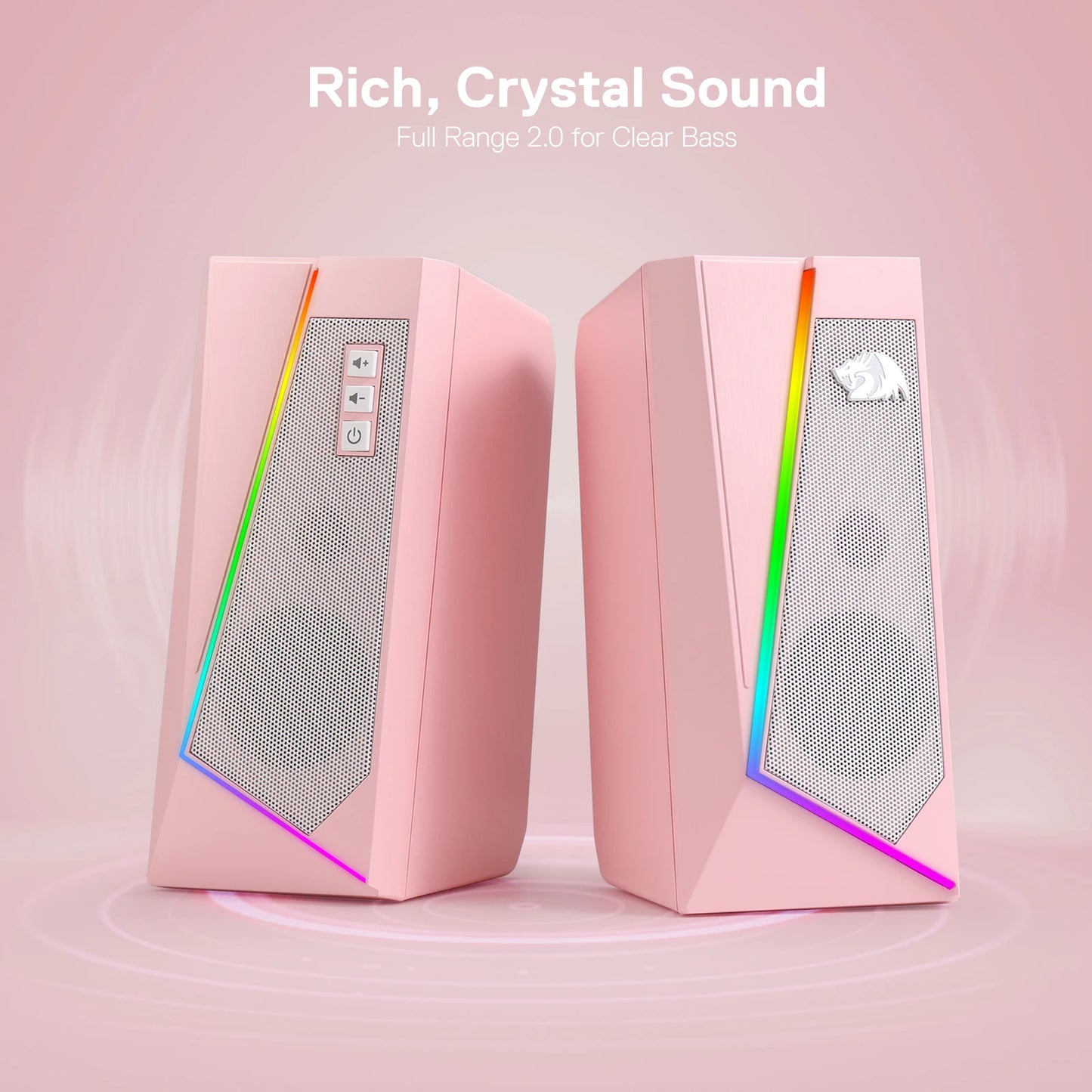 RGB Desktop Speakers 6 Colorful LED Modes
