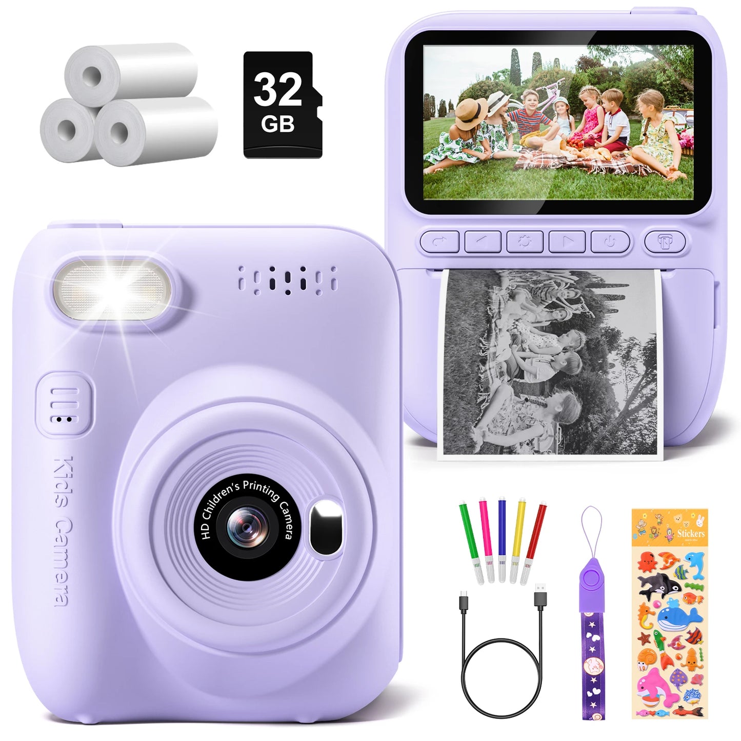 Kids Portable Digital Instant Print Camera